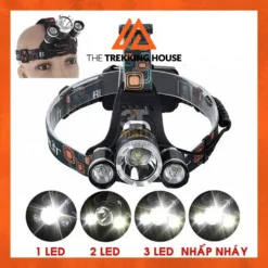 Đèn pin đội đầu 3 bóng LED siêu sáng